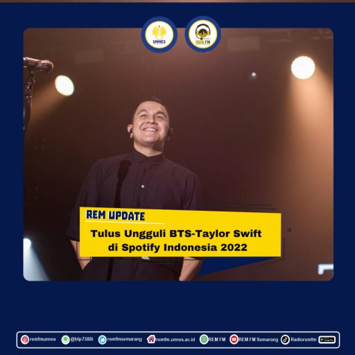 Pecahkan Rekor,  Tulus Berhasil Ungguli BTS-Taylor Swift di Spotify Indonesia 2022