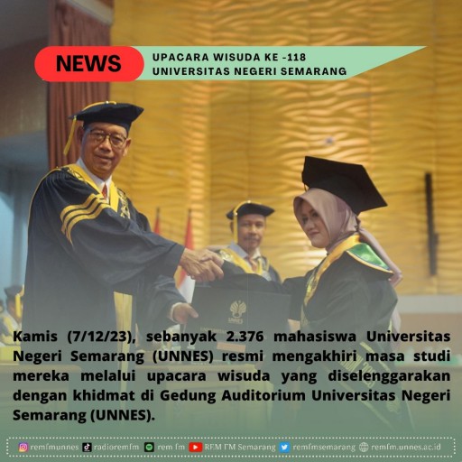 Upacara Wisuda ke-118 Universitas Negeri Semarang